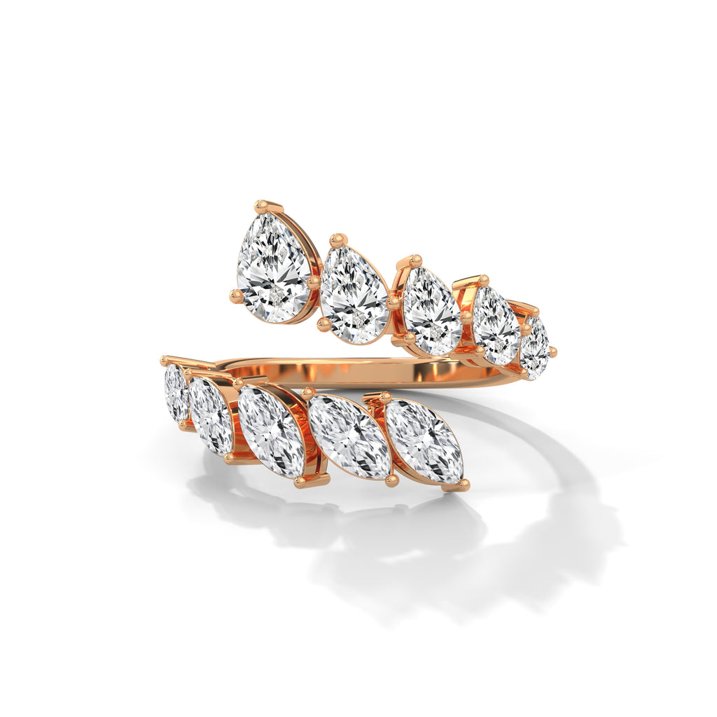 Liane Open Marquise & Pear Diamond Ring