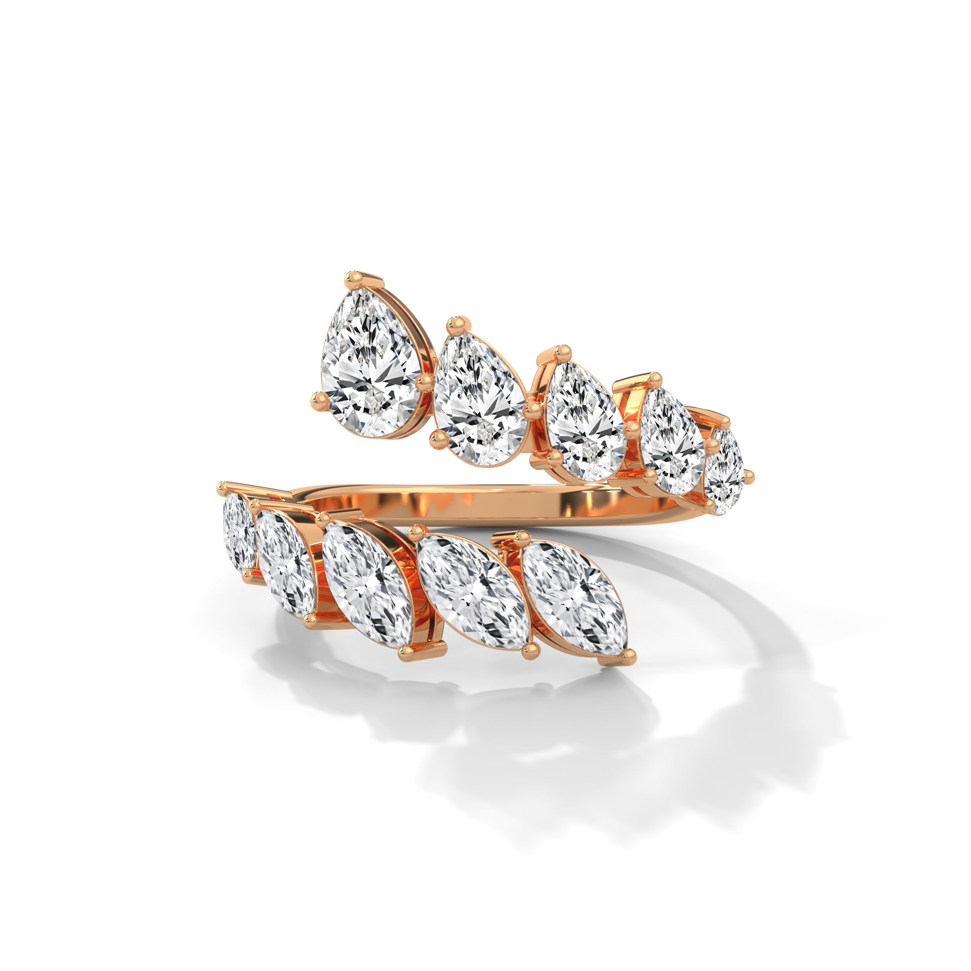 Liane Open Marquise & Pear Diamond Ring