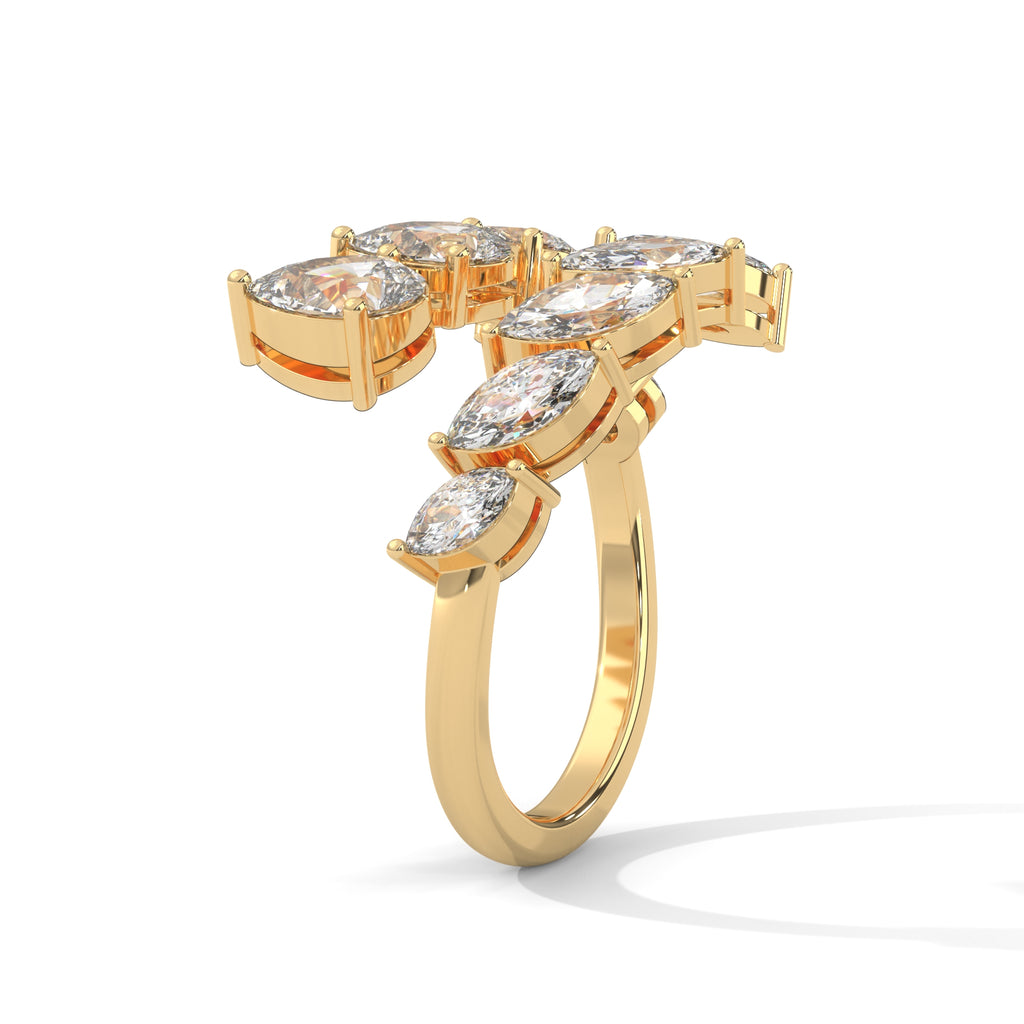 Liane Open Marquise & Pear Diamond Ring