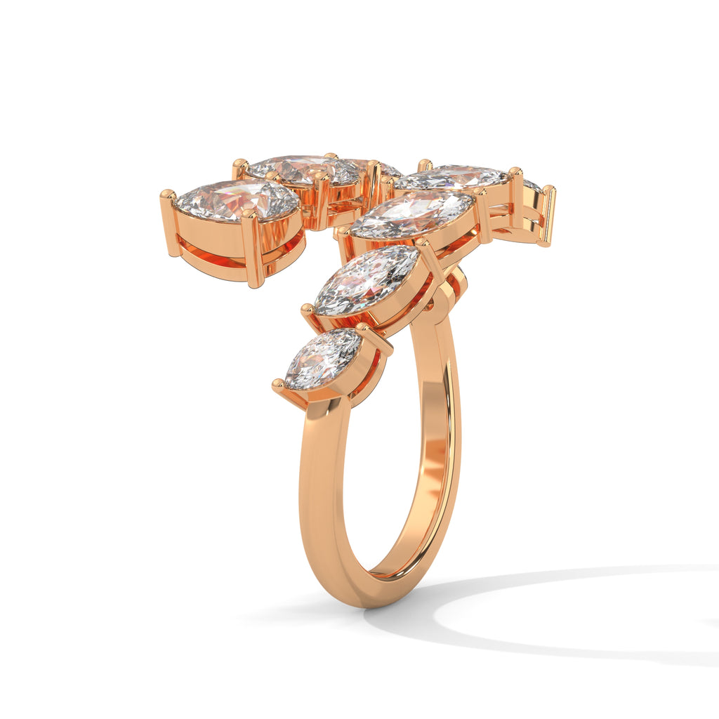 Liane Open Marquise & Pear Diamond Ring