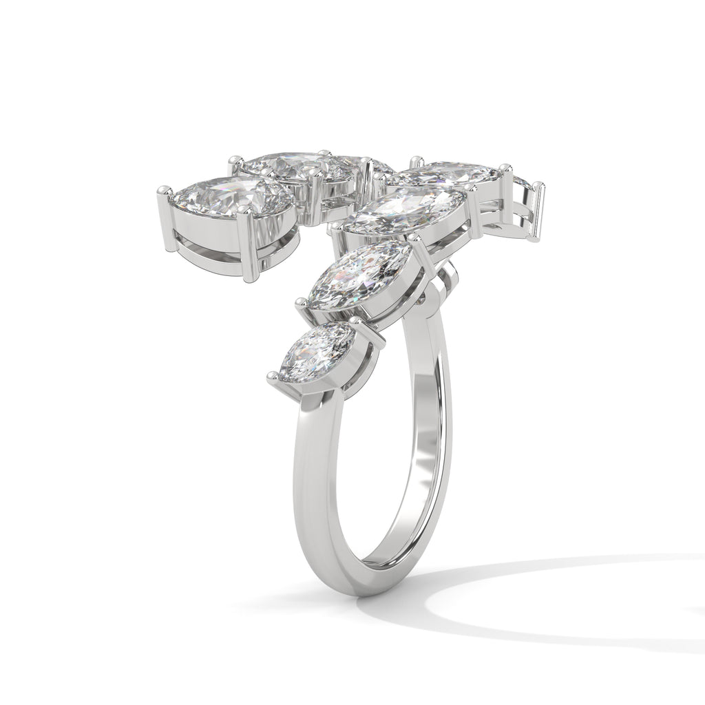 Liane Open Marquise & Pear Diamond Ring