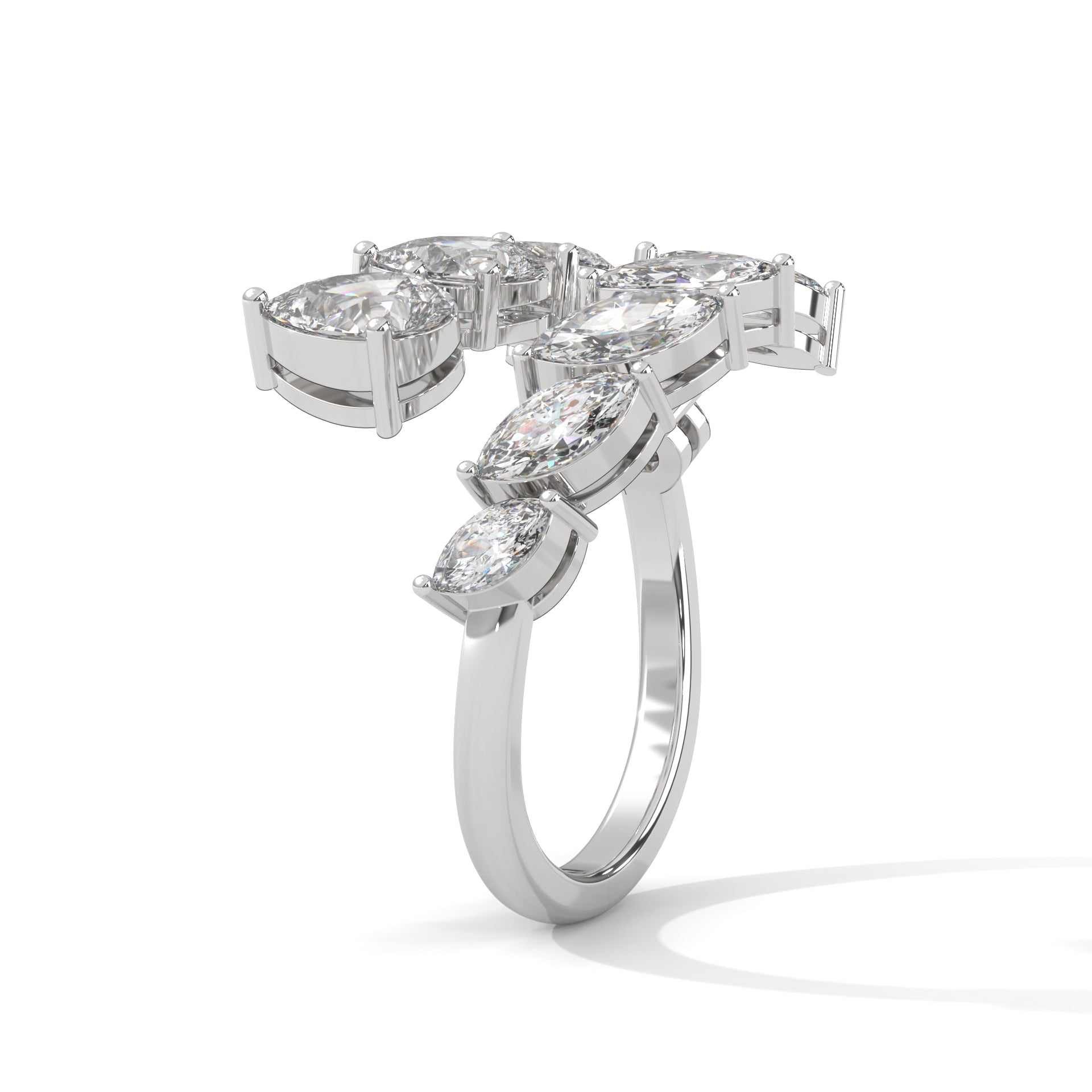 Liane Open Marquise & Pear Diamond Ring