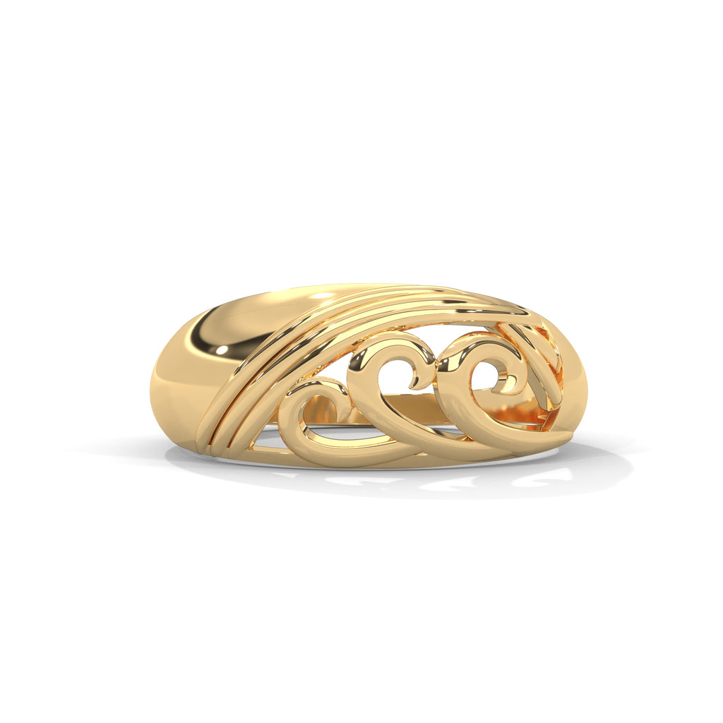 Mireille Scroll Filigree Gold Ring
