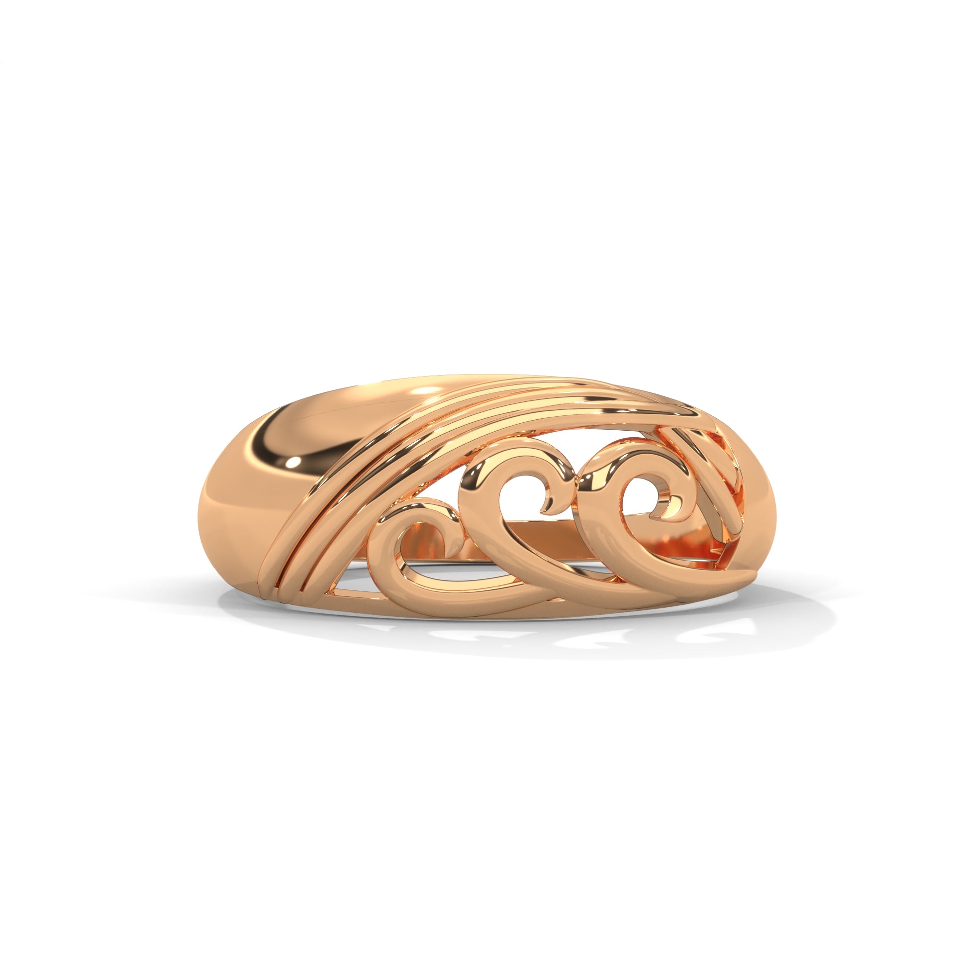 Mireille Scroll Filigree Gold Ring