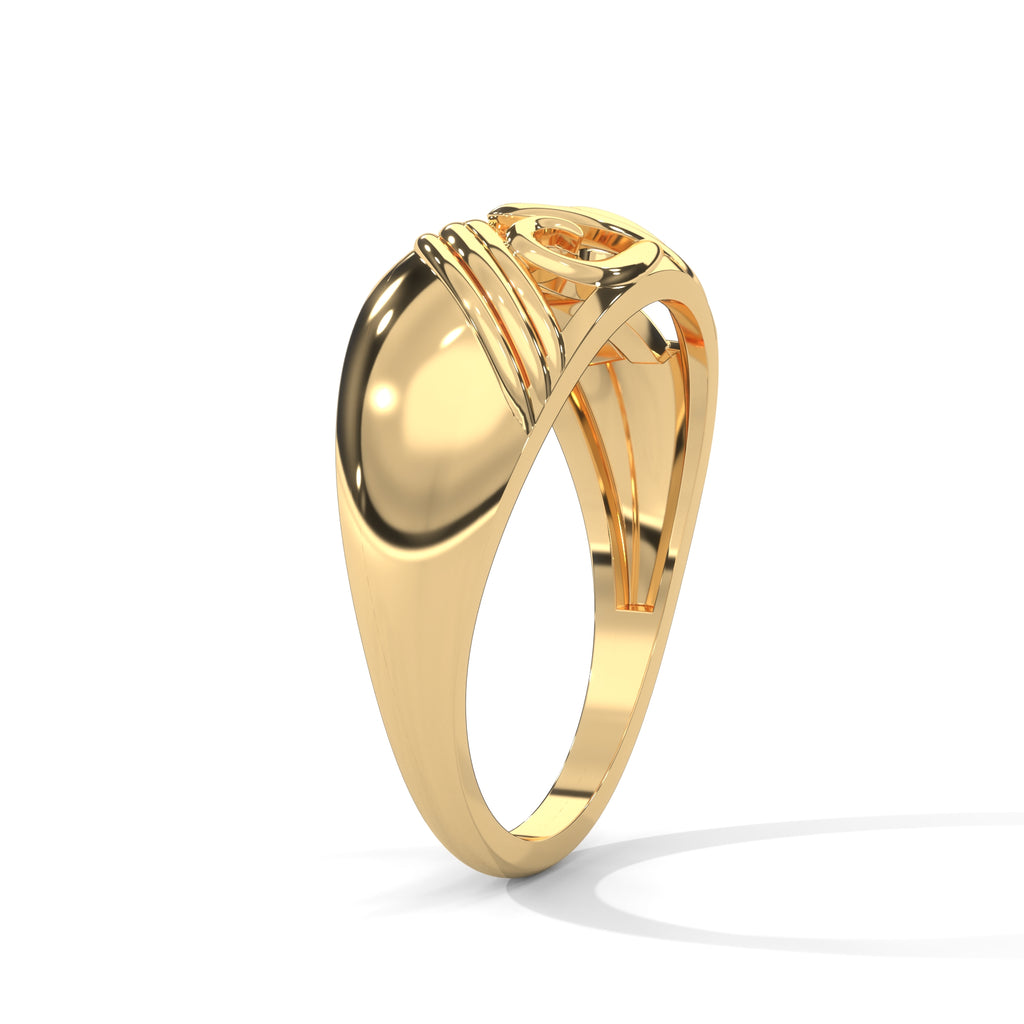 Mireille Scroll Filigree Gold Ring