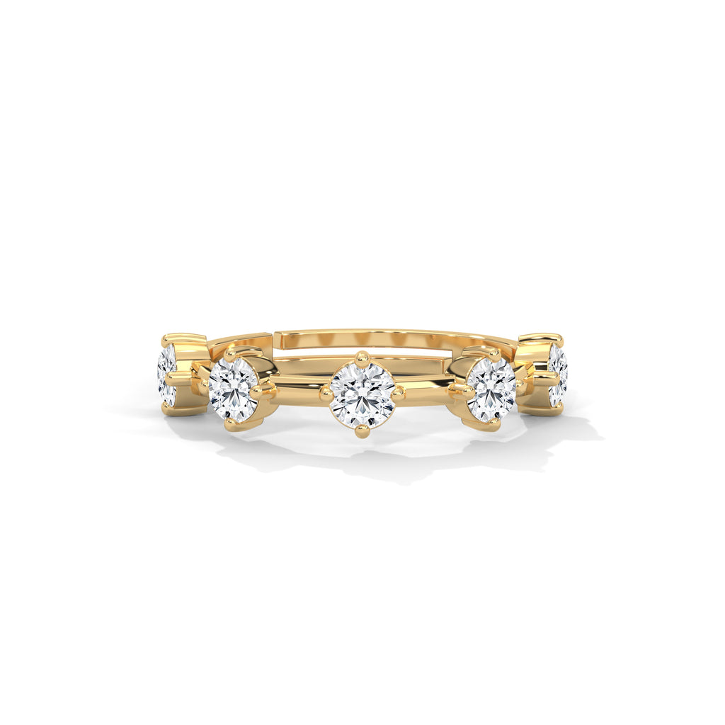 Cosette Staggered Five-Stone Diamond Band