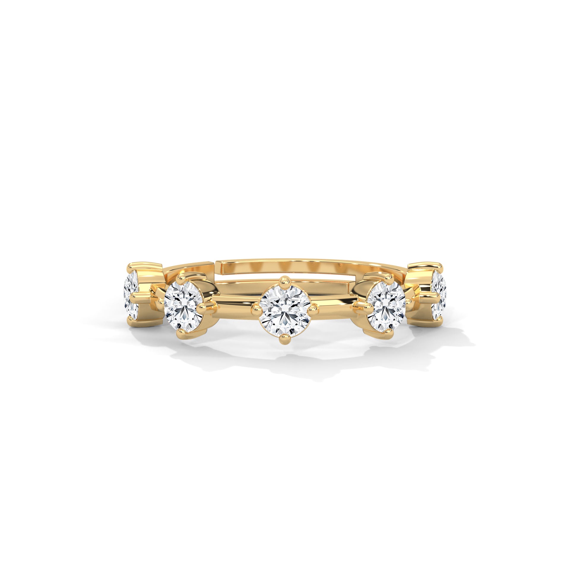 Cosette Staggered Five-Stone Diamond Band
