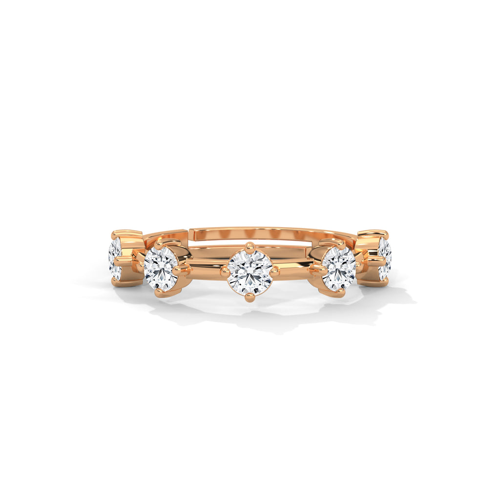 Cosette Staggered Five-Stone Diamond Band