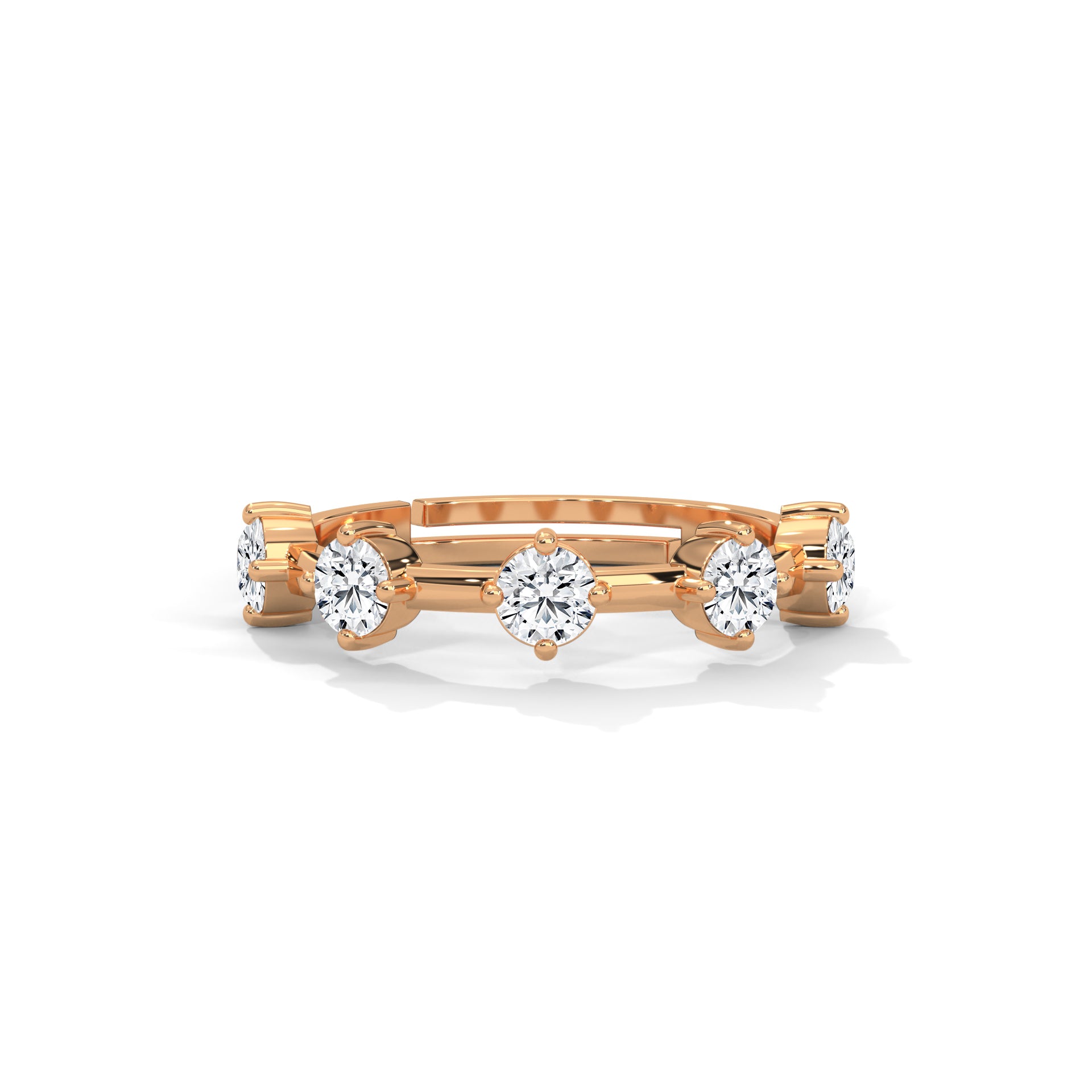 Cosette Staggered Five-Stone Diamond Band
