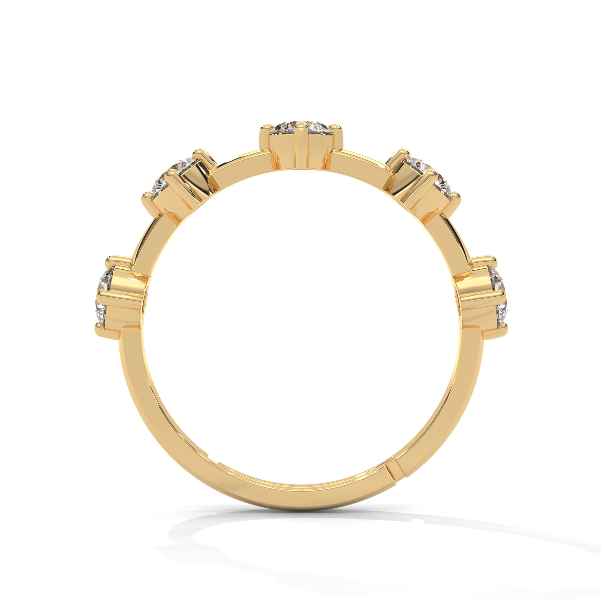 Cosette Staggered Five-Stone Diamond Band