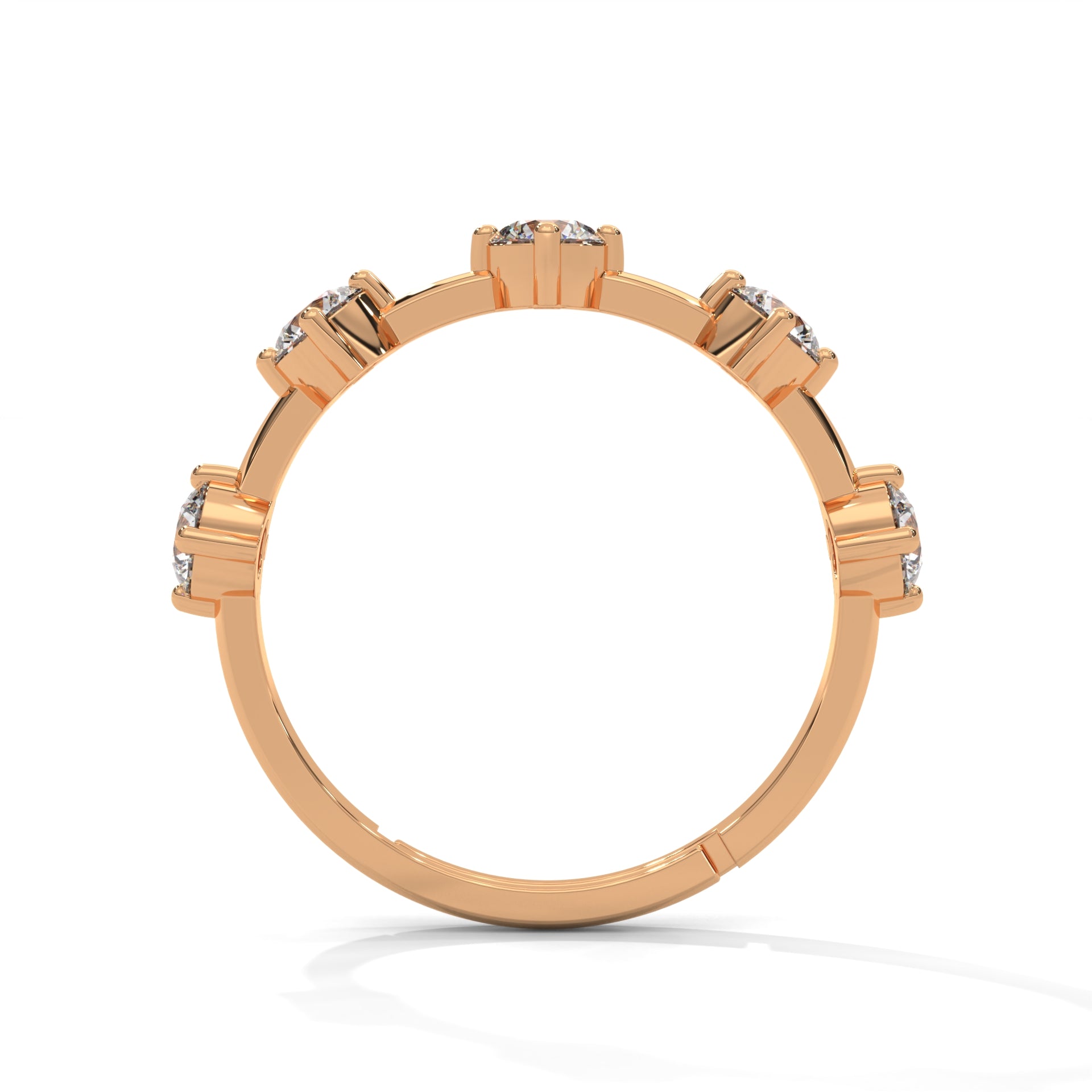 Cosette Staggered Five-Stone Diamond Band