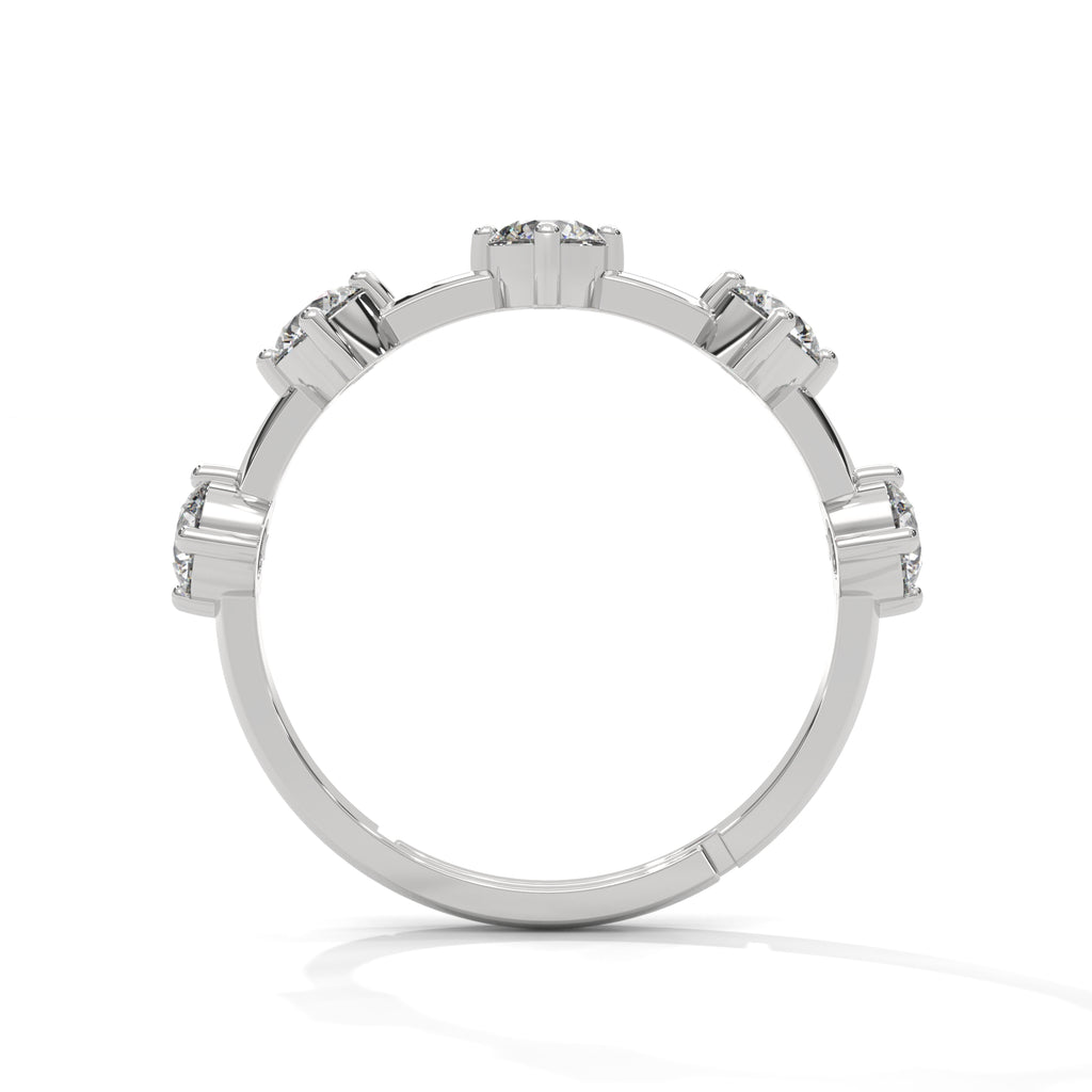 Cosette Staggered Five-Stone Diamond Band