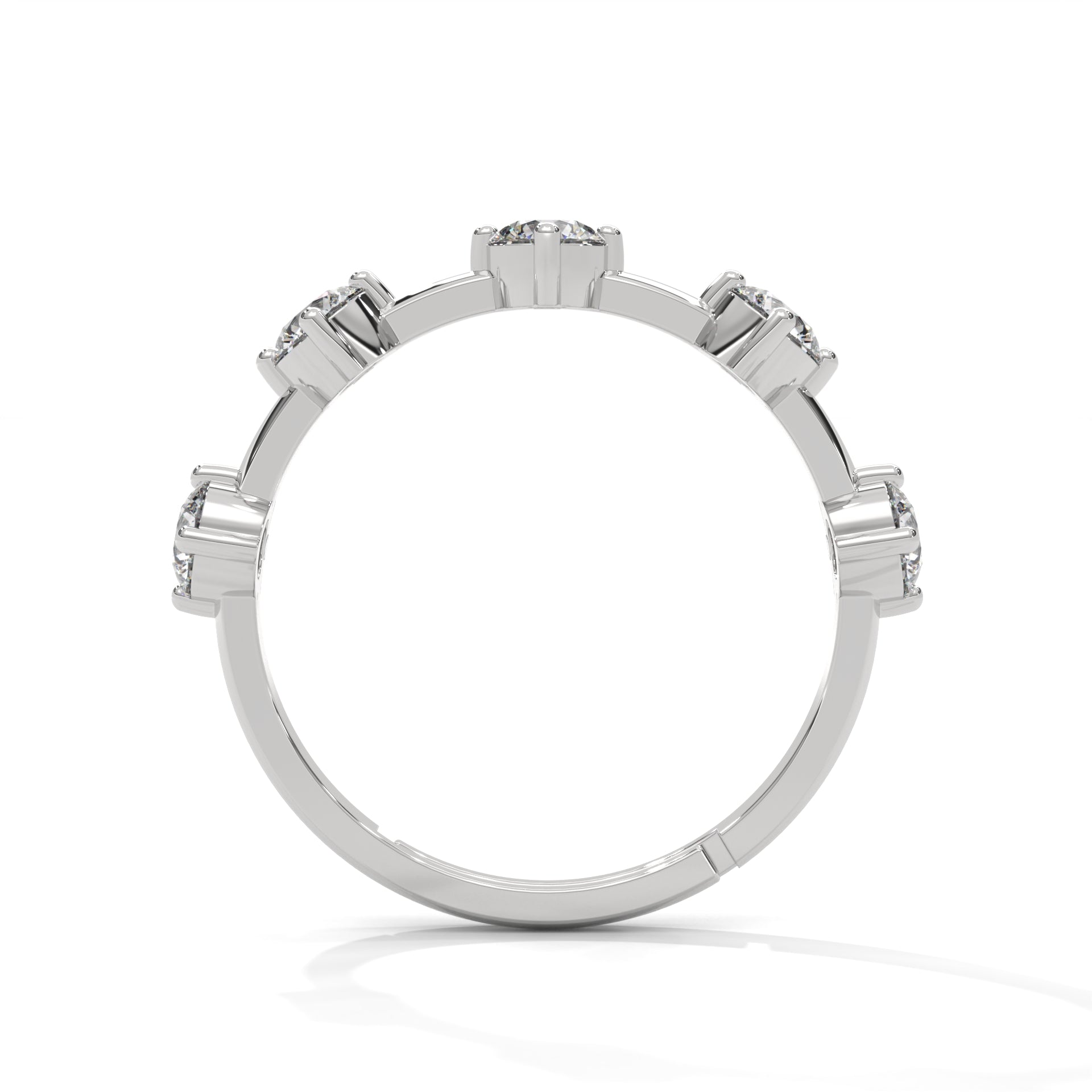 Cosette Staggered Five-Stone Diamond Band