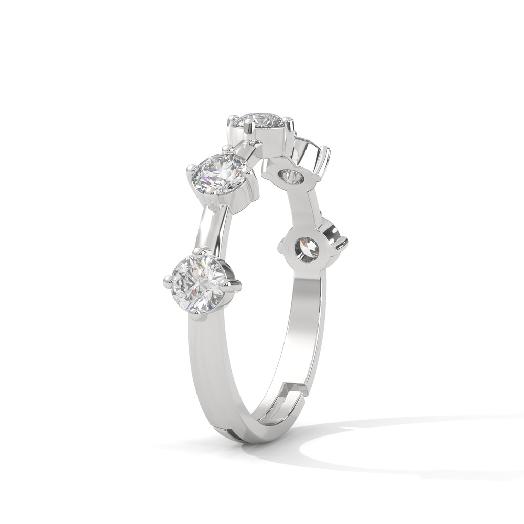 Cosette Staggered Five-Stone Diamond Band