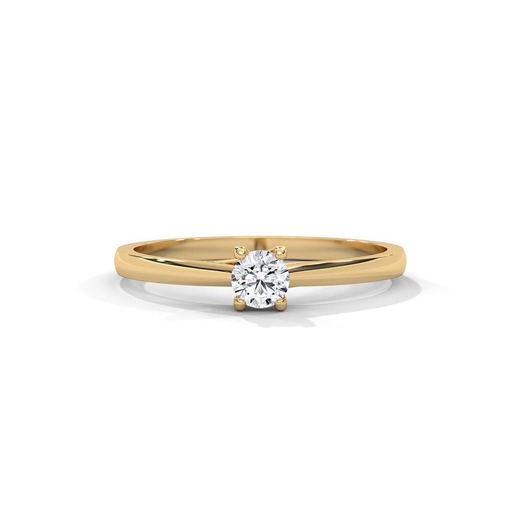 Éloïse Petite Round Solitaire Diamond Ring