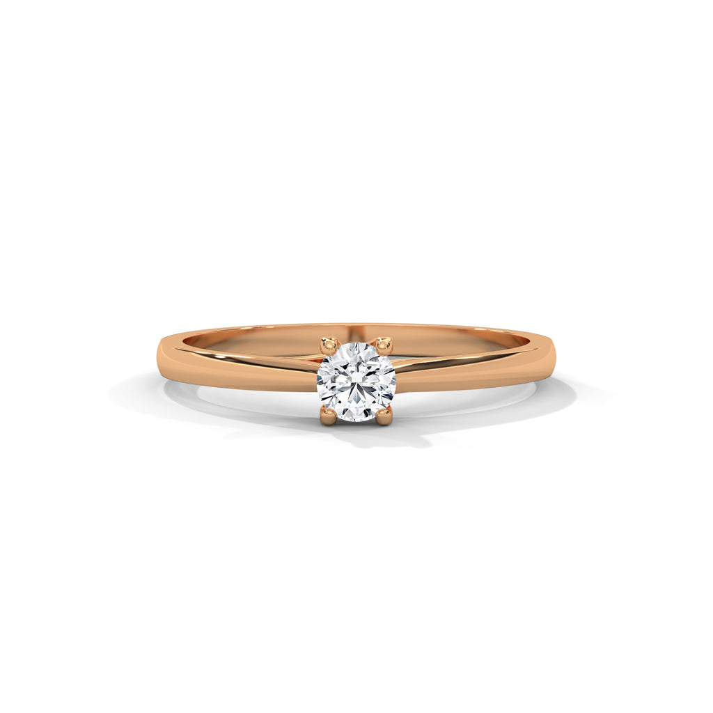 Éloïse Petite Round Solitaire Diamond Ring