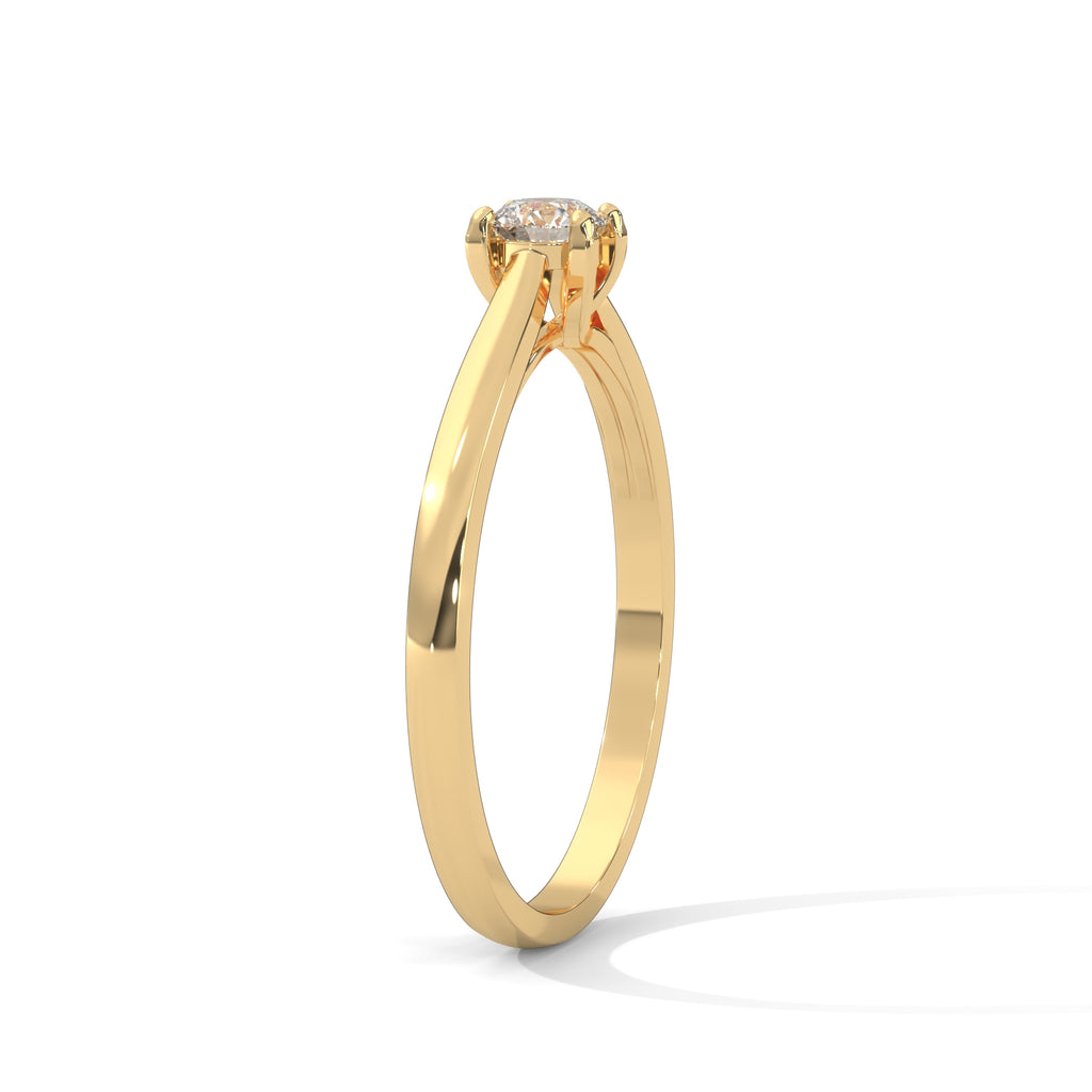 Éloïse Petite Round Solitaire Diamond Ring