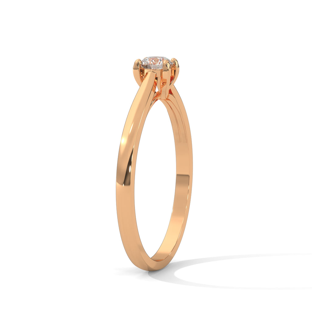 Éloïse Petite Round Solitaire Diamond Ring