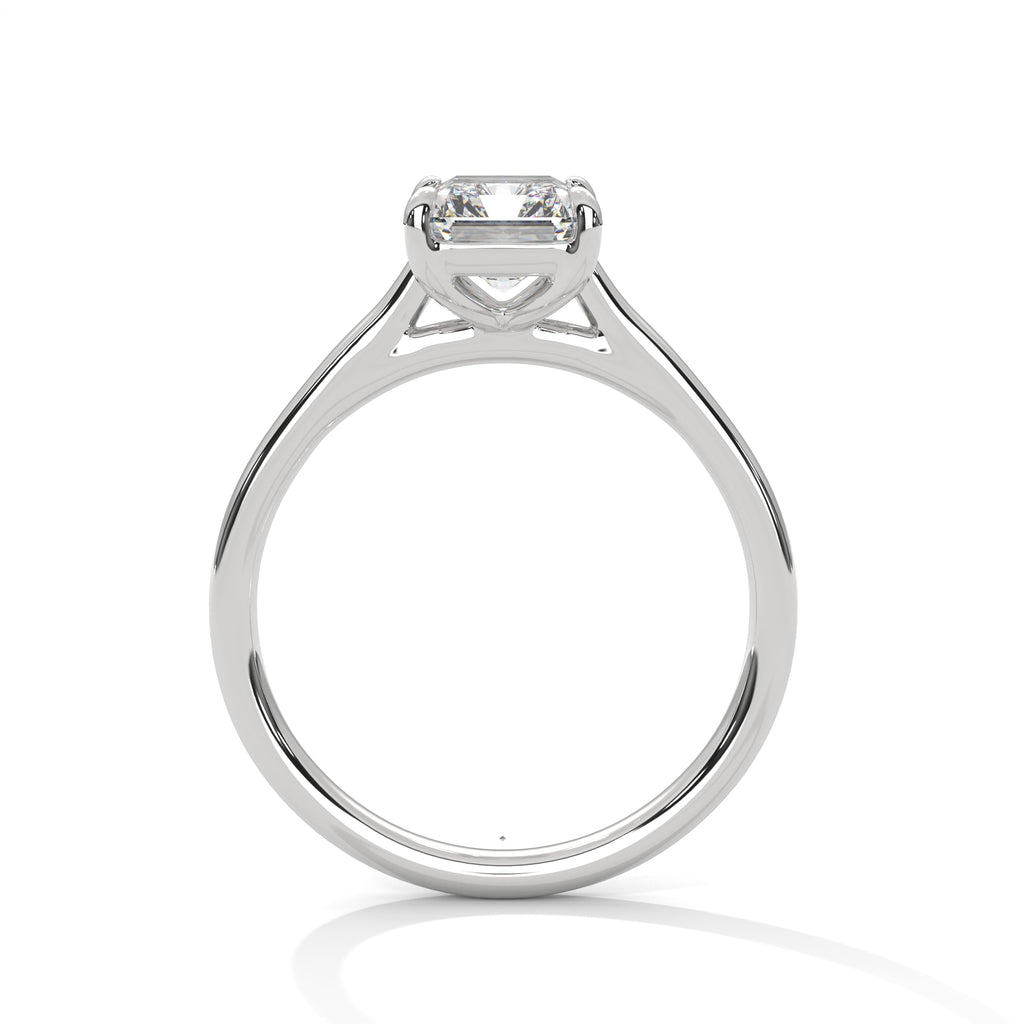 Giselle emerald-cut solitaire diamond engagement ring in 14k gold, view 9