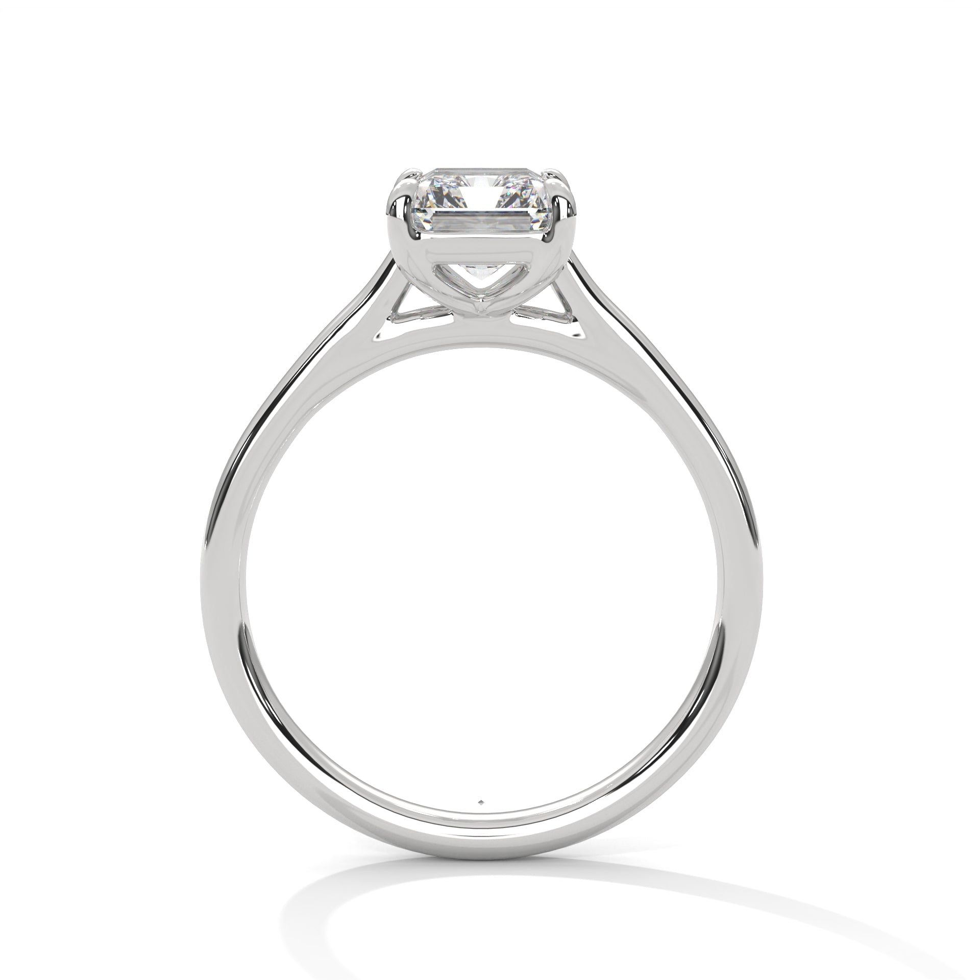 Giselle emerald-cut solitaire diamond engagement ring in 14k gold, view 9