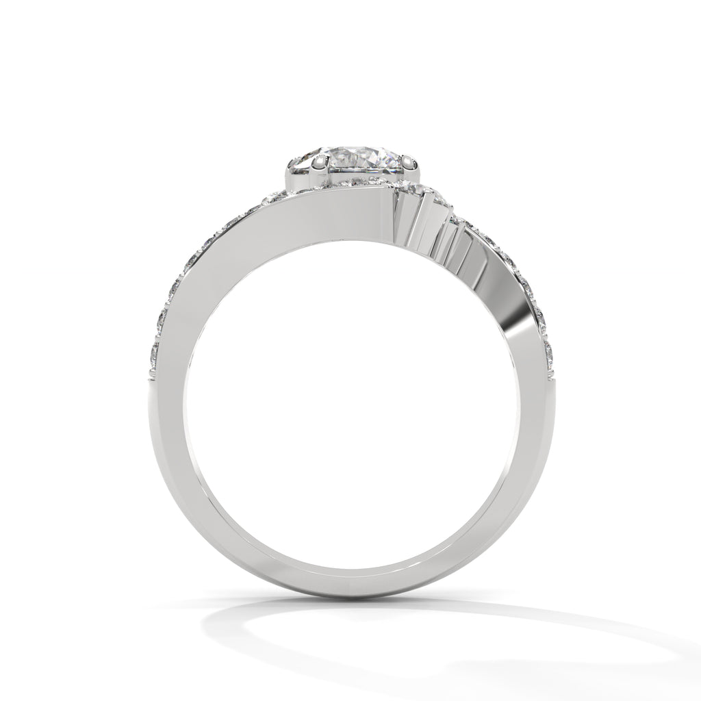 Solene Bypass Halo Diamond Ring (1 1/4 ct. tw.)