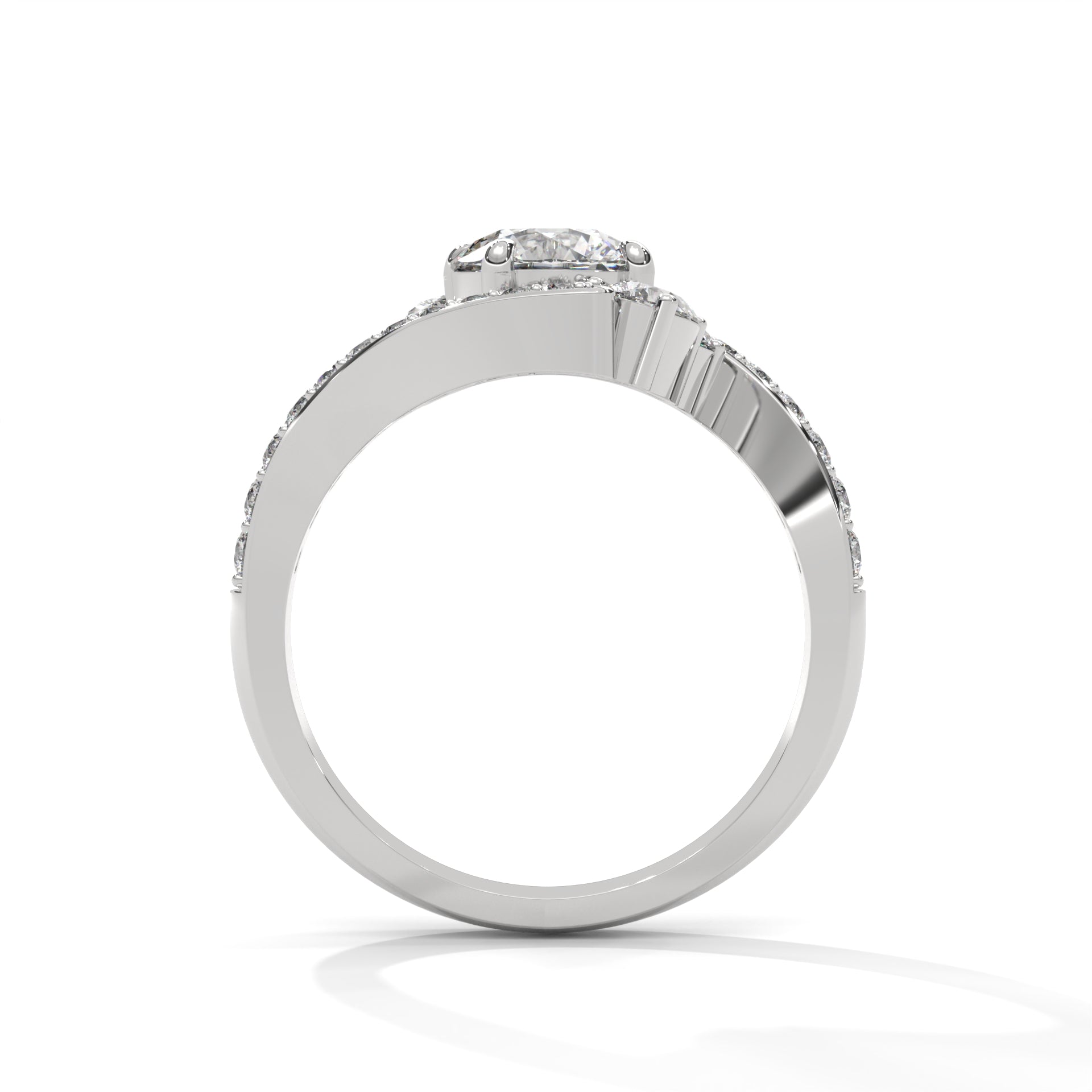 Solene Bypass Halo Diamond Ring (1 1/4 ct. tw.)