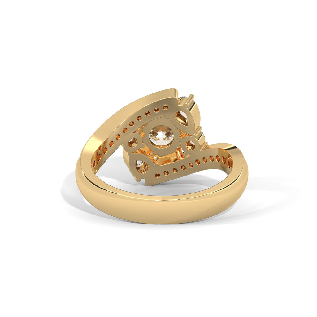 Solene Bypass Halo Diamond Ring (1 1/4 ct. tw.)