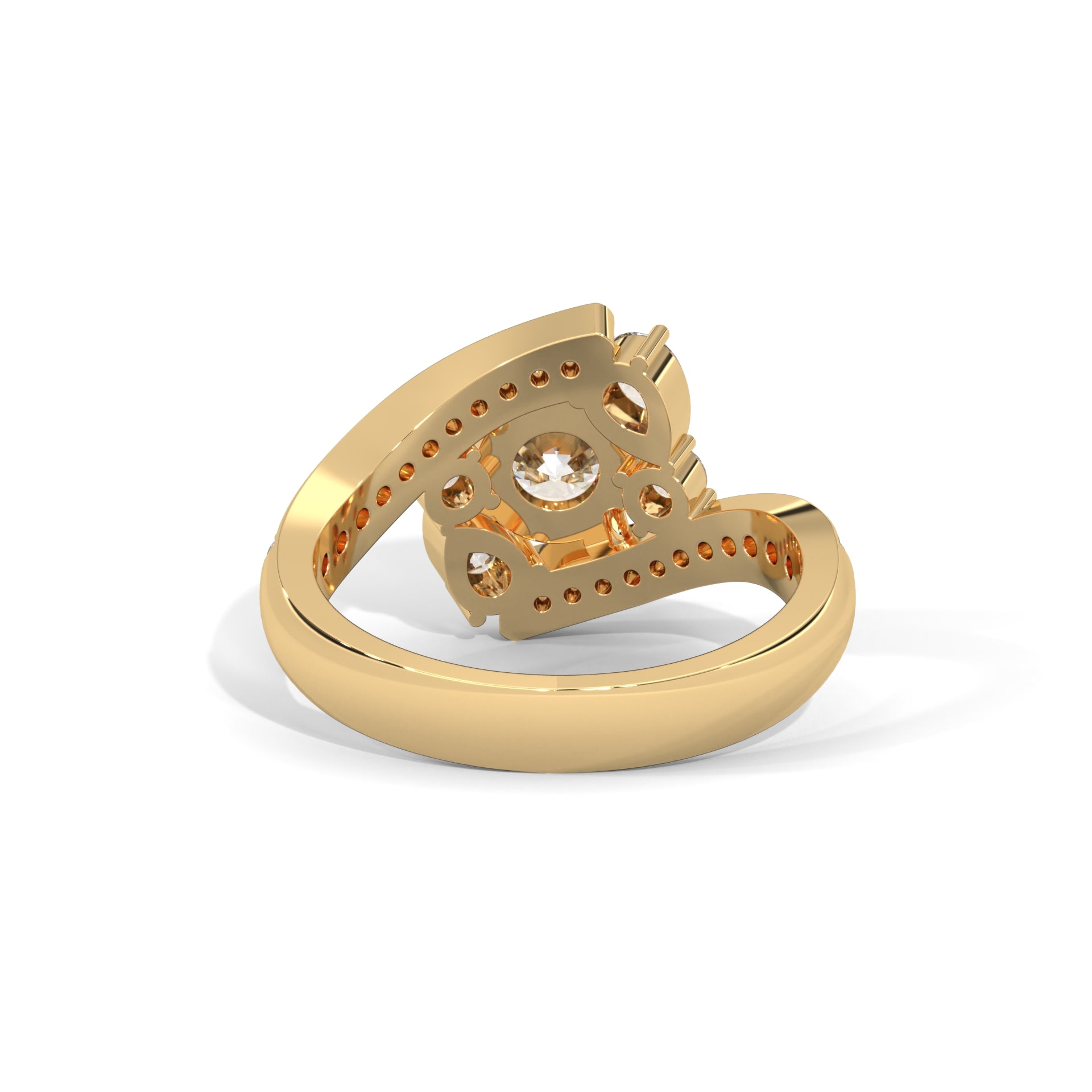 Solene Bypass Halo Diamond Ring (1 1/4 ct. tw.)