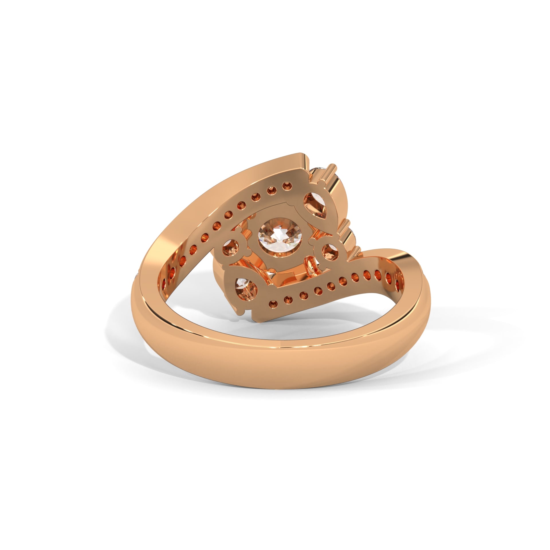 Solene Bypass Halo Diamond Ring (1 1/4 ct. tw.)