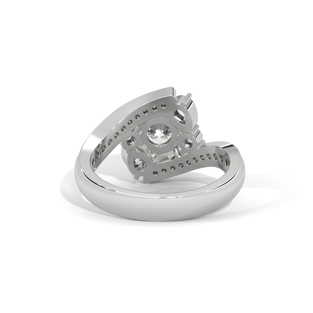 Solene Bypass Halo Diamond Ring (1 1/4 ct. tw.)