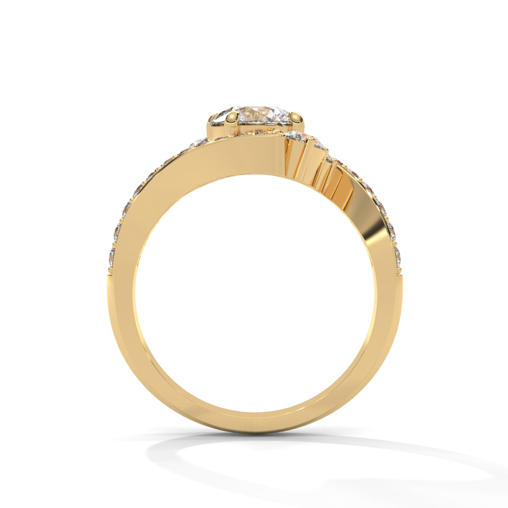 Solene Bypass Halo Diamond Ring (1 1/4 ct. tw.)